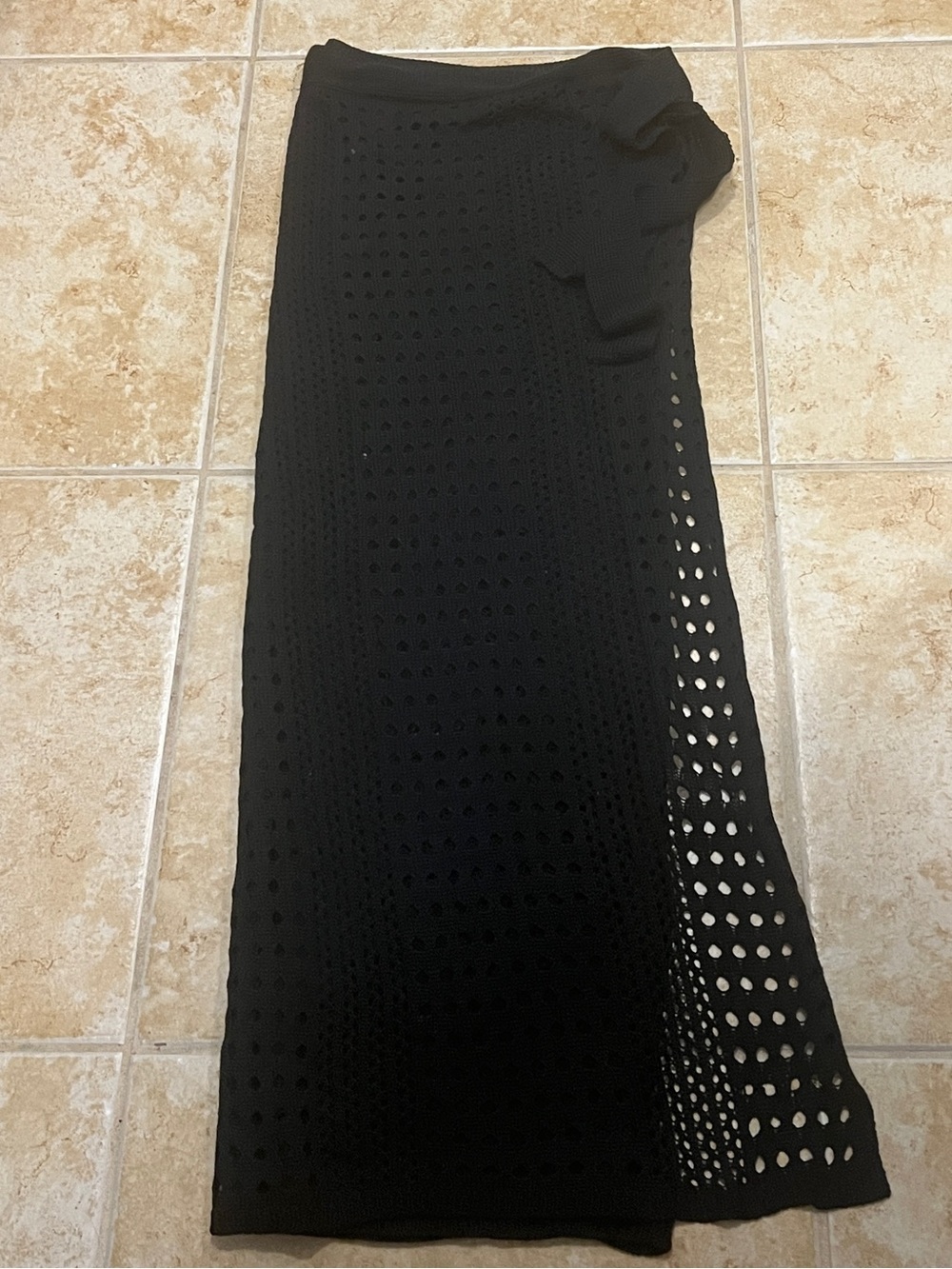torrid Black Crochet swim cover up